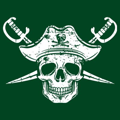 Pirate Skull Hat Swords T-Shirt