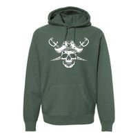 Pirate Skull Hat Swords Premium Hoodie