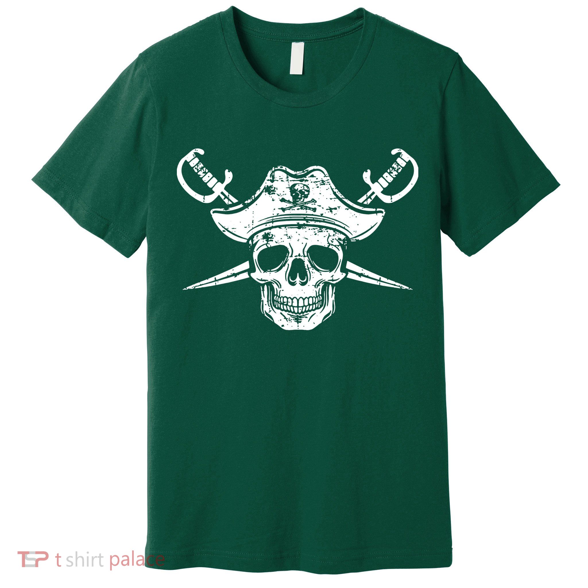 Pirate Skull Hat Swords Premium T-Shirt