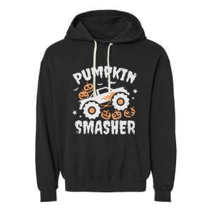 Pumpkin Smasher Halloween For Monster Truck Lover Garment-Dyed Fleece Hoodie