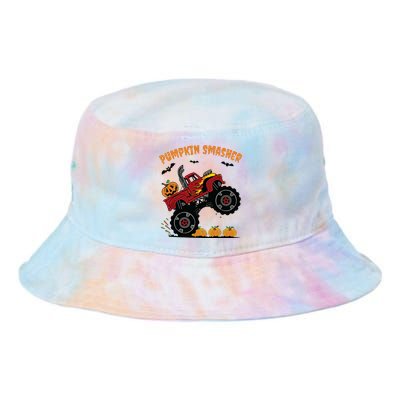 Pumpkin Smasher Halloween Monster Truck Lover Tie Dye Newport Bucket Hat