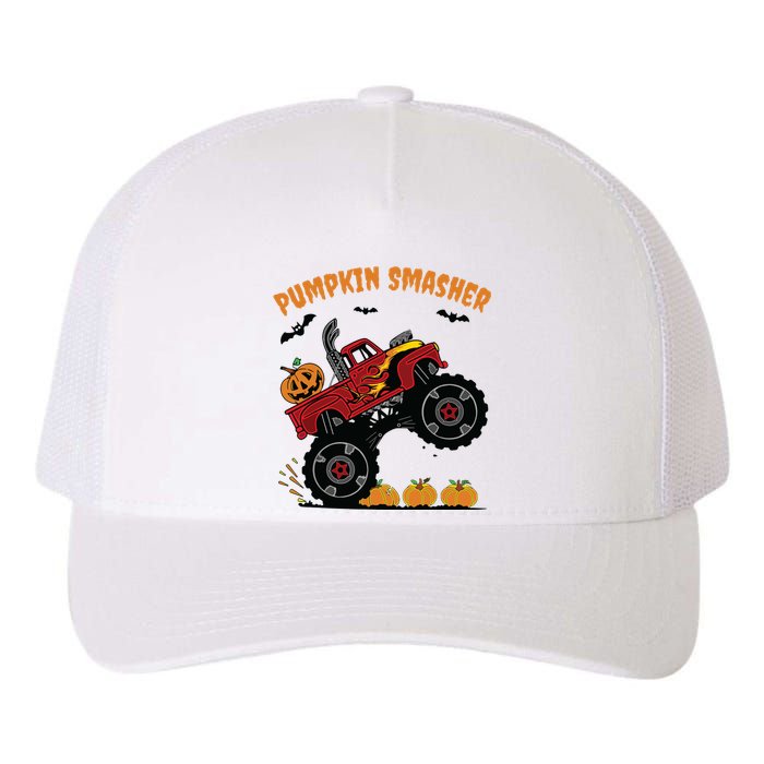 Pumpkin Smasher Halloween Monster Truck Lover Yupoong Adult 5-Panel Trucker Hat