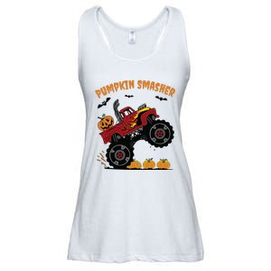 Pumpkin Smasher Halloween Monster Truck Lover Ladies Essential Flowy Tank