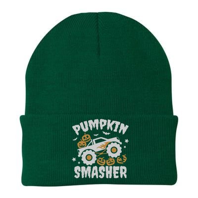 Pumpkin Smasher Halloween For Monster Truck Lover Knit Cap Winter Beanie