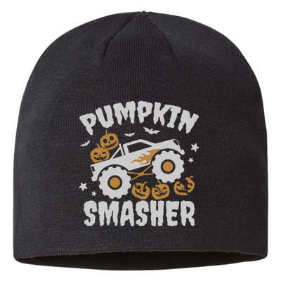 Pumpkin Smasher Halloween For Monster Truck Lover Sustainable Beanie