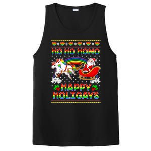 Pride Santa Ho Ho Homo Happy Holiugly Christmas Cool Gift PosiCharge Competitor Tank