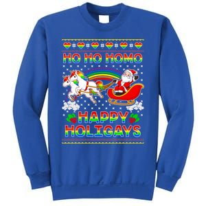 Pride Santa Ho Ho Homo Happy Holiugly Christmas Cool Gift Sweatshirt