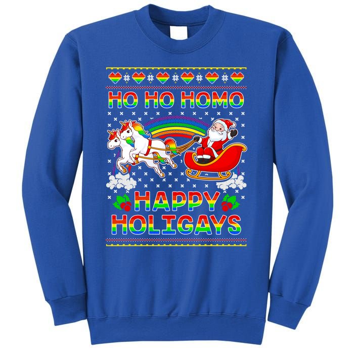 Pride Santa Ho Ho Homo Happy Holiugly Christmas Cool Gift Sweatshirt