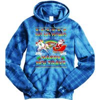 Pride Santa Ho Ho Homo Happy Holiugly Christmas Cool Gift Tie Dye Hoodie