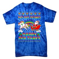 Pride Santa Ho Ho Homo Happy Holiugly Christmas Cool Gift Tie-Dye T-Shirt