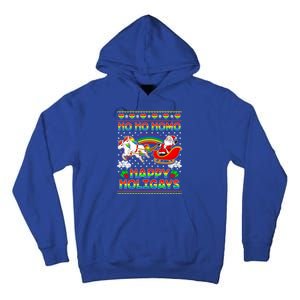 Pride Santa Ho Ho Homo Happy Holiugly Christmas Cool Gift Tall Hoodie