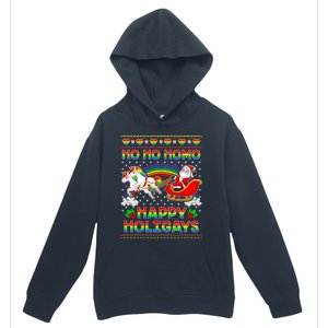 Pride Santa Ho Ho Homo Happy Holiugly Christmas Cool Gift Urban Pullover Hoodie