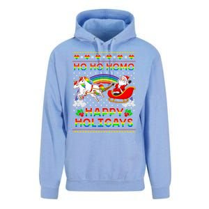 Pride Santa Ho Ho Homo Happy Holiugly Christmas Cool Gift Unisex Surf Hoodie