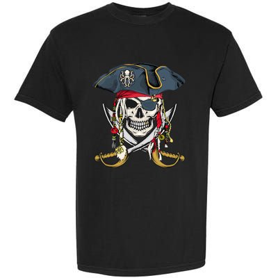 Pirate Skull Halloween Little Garment-Dyed Heavyweight T-Shirt