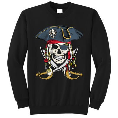 Pirate Skull Halloween Little Sweatshirt