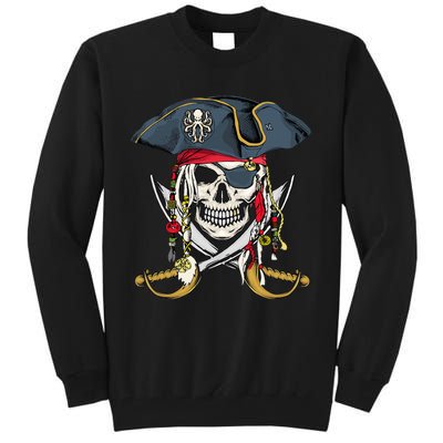 Pirate Skull Halloween Little Tall Sweatshirt