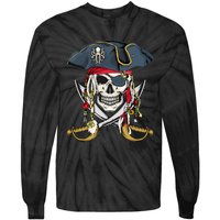 Pirate Skull Halloween Little Tie-Dye Long Sleeve Shirt