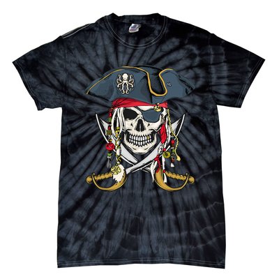 Pirate Skull Halloween Little Tie-Dye T-Shirt