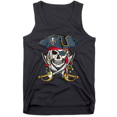 Pirate Skull Halloween Little Tank Top