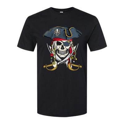 Pirate Skull Halloween Little Softstyle CVC T-Shirt