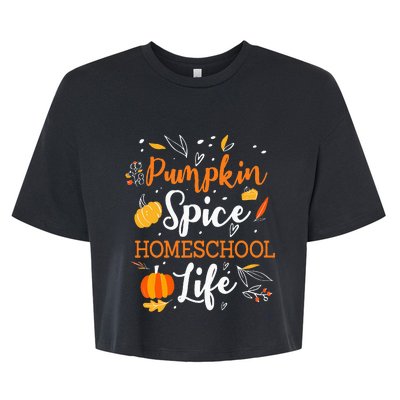 Pumpkin Spice Homeschool Life Allspice Halloween Fall Season Bella+Canvas Jersey Crop Tee