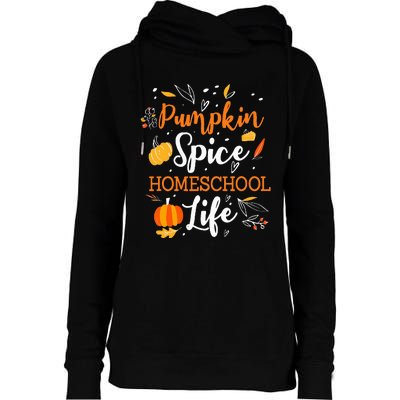 Pumpkin Spice Homeschool Life Allspice Halloween Fall Season Womens Funnel Neck Pullover Hood