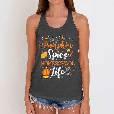 Pumpkin Spice Homeschool Life Allspice Halloween Fall Season Women's Knotted Racerback Tank