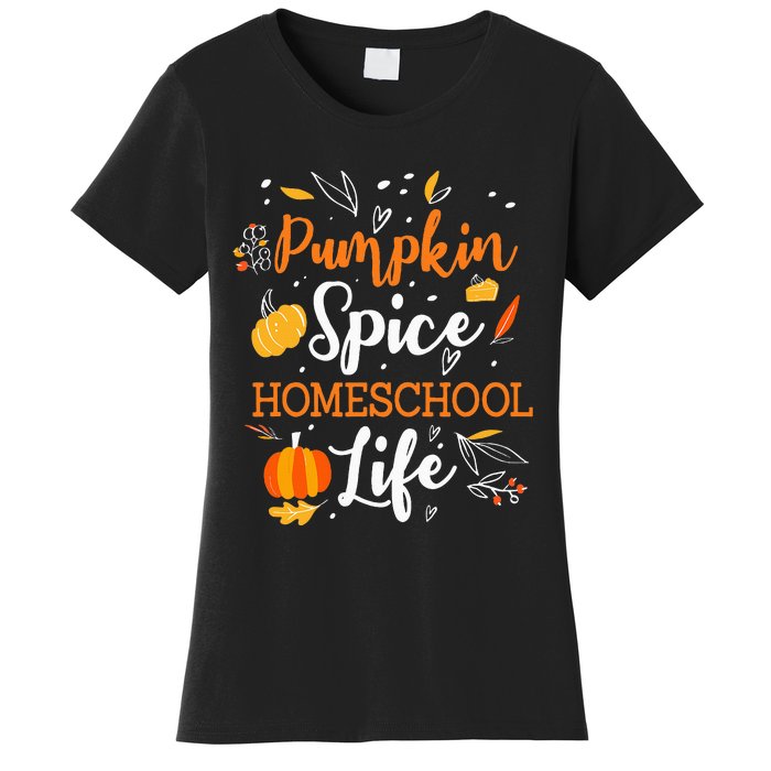 Pumpkin Spice Homeschool Life Allspice Halloween Fall Season Women's T-Shirt