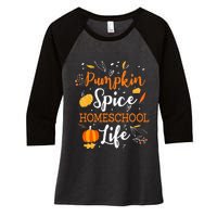 Pumpkin Spice Homeschool Life Allspice Halloween Fall Season Women's Tri-Blend 3/4-Sleeve Raglan Shirt