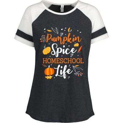 Pumpkin Spice Homeschool Life Allspice Halloween Fall Season Enza Ladies Jersey Colorblock Tee