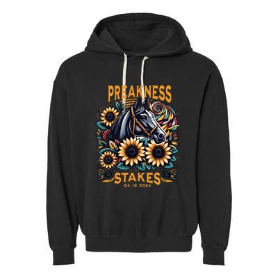 Preakness Stakes Horse Racing Garment-Dyed Fleece Hoodie