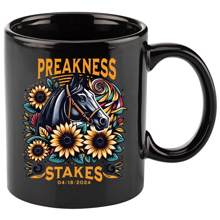 Preakness Stakes Horse Racing 11oz C Handle Ceramic Mug