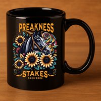 Preakness Stakes Horse Racing 11oz C Handle Ceramic Mug