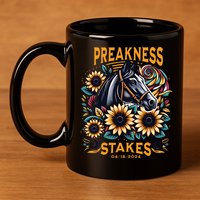 Preakness Stakes Horse Racing 11oz C Handle Ceramic Mug