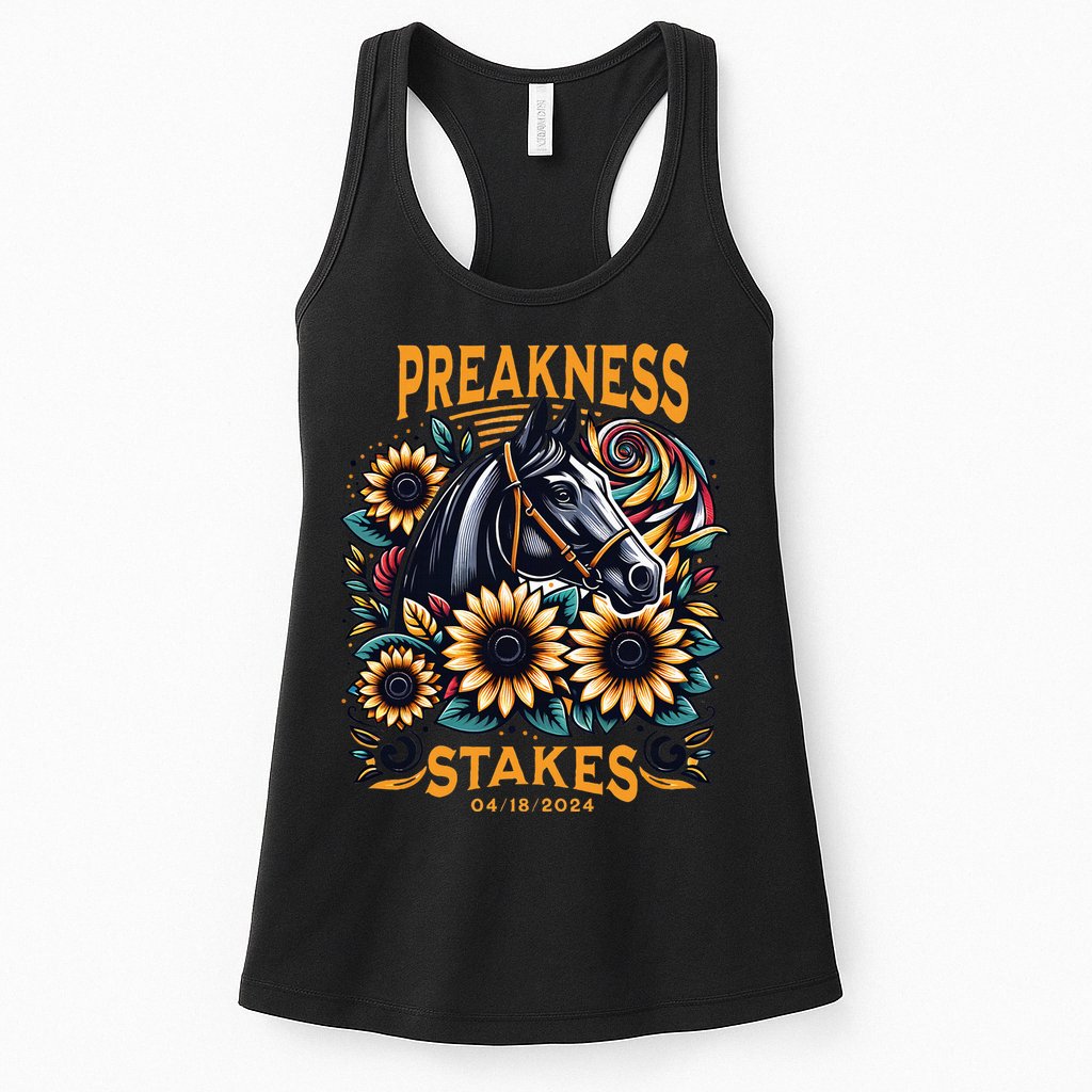 Preakness Stakes Horse Racing Womens Tank Top