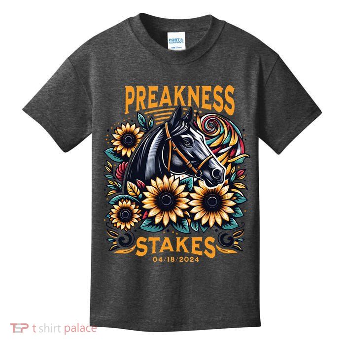 Preakness Stakes Horse Racing Kids T-Shirt