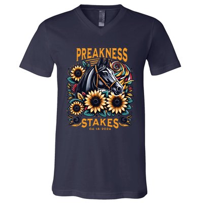 Preakness Stakes Horse Racing V-Neck T-Shirt