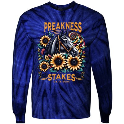 Preakness Stakes Horse Racing Tie-Dye Long Sleeve Shirt