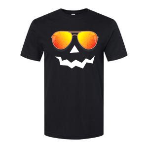 Pumpkin Shirts Halloween Jack O Lantern Sunglasses Spider Web Softstyle CVC T-Shirt