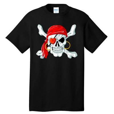 Pirate Skull Heart Tall T-Shirt