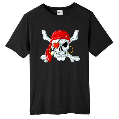 Pirate Skull Heart Tall Fusion ChromaSoft Performance T-Shirt