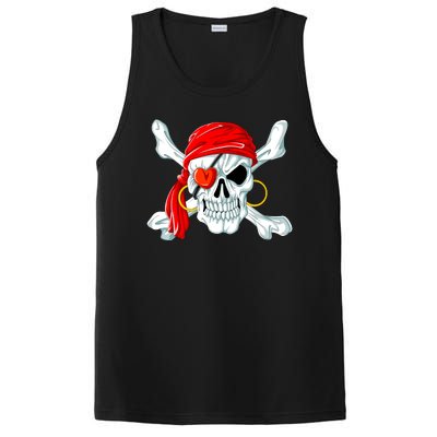 Pirate Skull Heart PosiCharge Competitor Tank