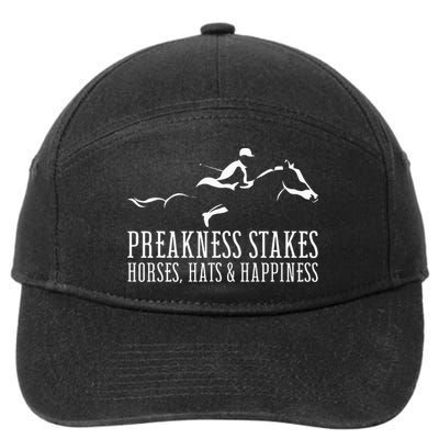 Preakness Stakes Horses Hats & Happiness Horse Racing Derby 7-Panel Snapback Hat