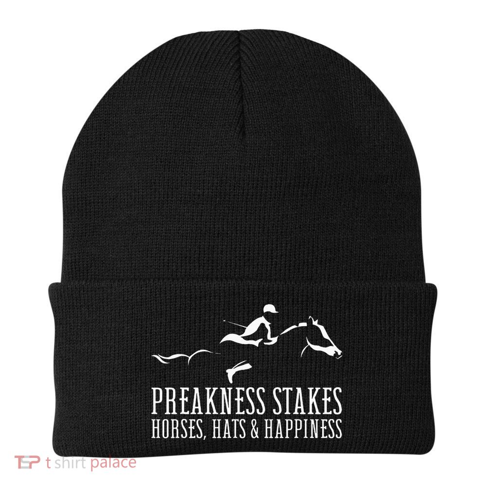 Preakness Stakes Horses Hats & Happiness Horse Racing Derby Beanie