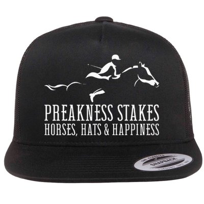 Preakness Stakes Horses Hats & Happiness Horse Racing Derby Flatbill Hat