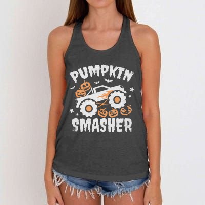 Pumpkin Smasher Halloween Women's Knotted Racerback Tank