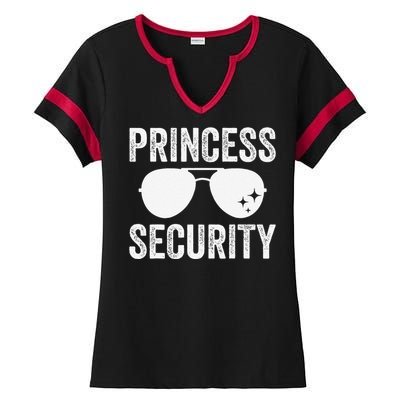 Princess Security Halloween Costume Dad Mom Boy Gift Ladies Halftime Notch Neck Tee