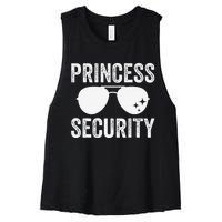 Princess Security Halloween Costume Dad Mom Boy Gift Women's Racerback Cropped Tank