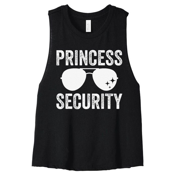 Princess Security Halloween Costume Dad Mom Boy Gift Women's Racerback Cropped Tank