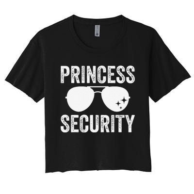 Princess Security Halloween Costume Dad Mom Boy Gift Women's Crop Top Tee